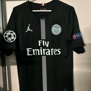 PSG Jordan Black Football Jersey
